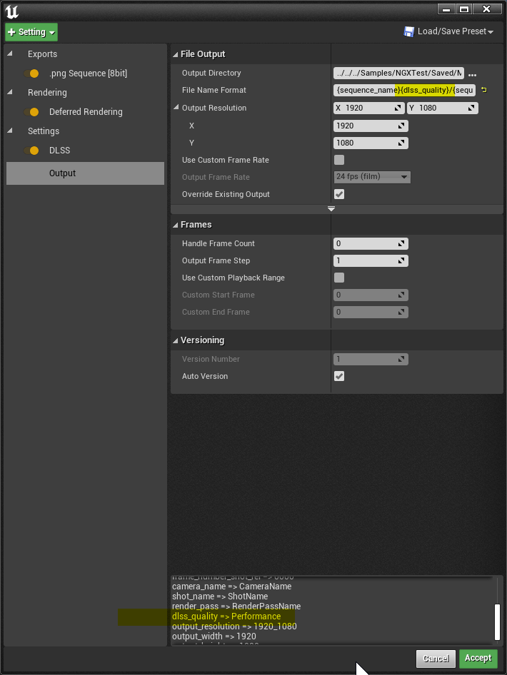 DLSS Movie Scene Support DLSS Setting Options
